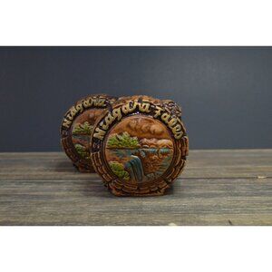 1970s Niagara Falls Scenic Ceramic Log Made Japan